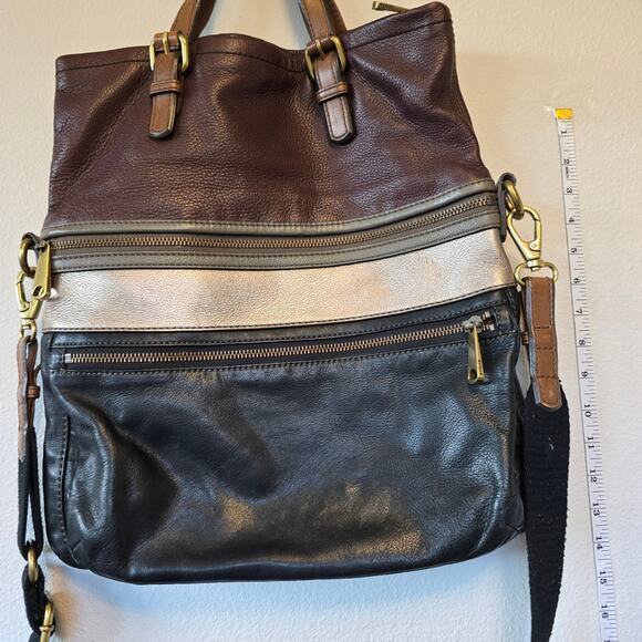 Fossil Explorer Foldover leather crossbody or shoulder bag - Picture 3 of 7